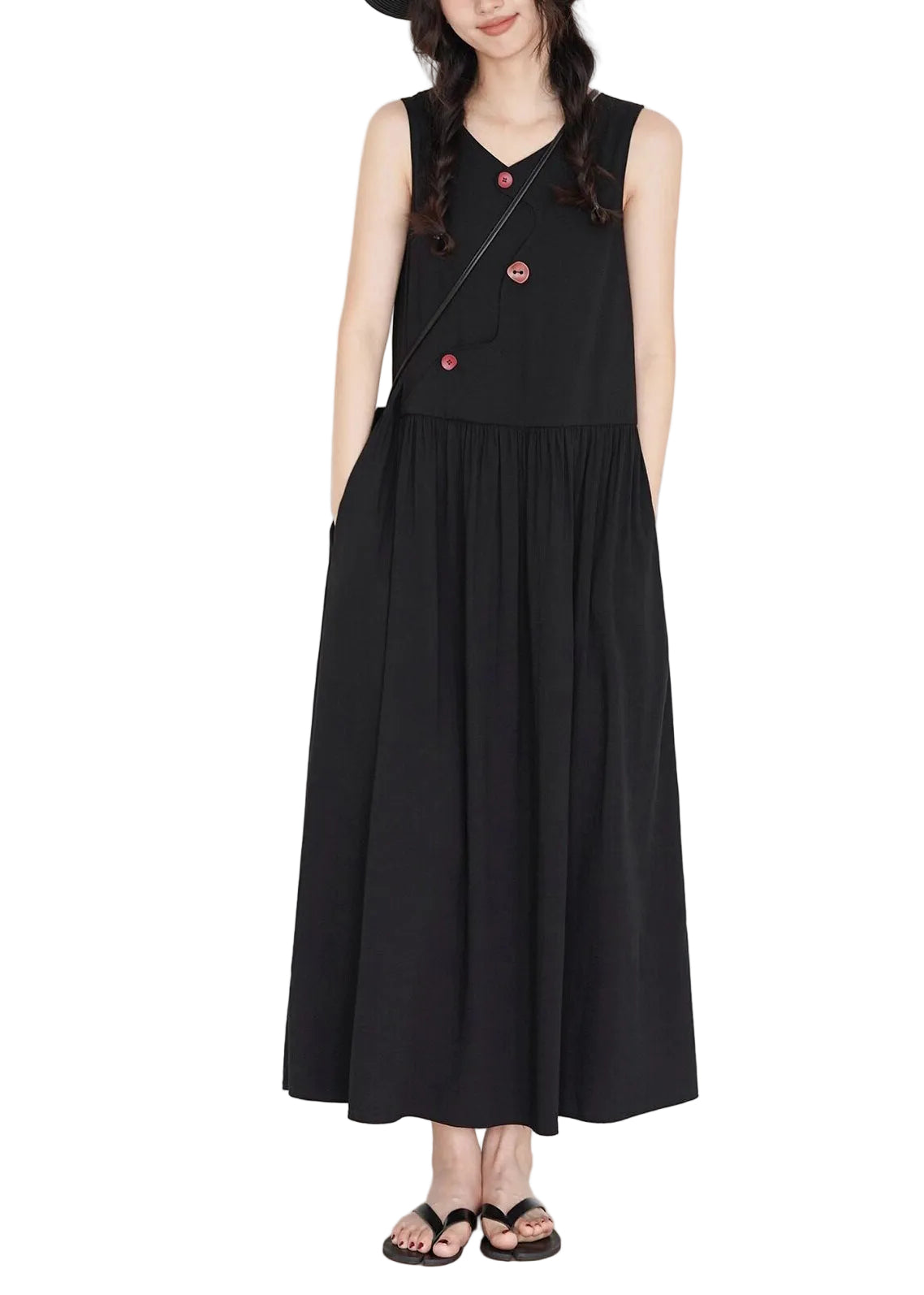 Robe Longue Femme Style Drapé 0