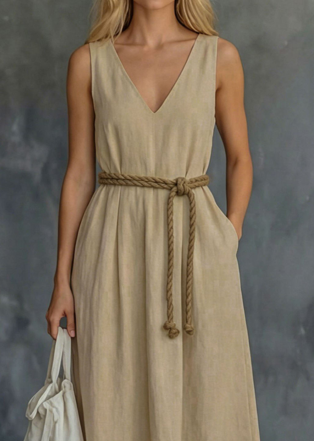Robe Longue Femme Style Drapé 4