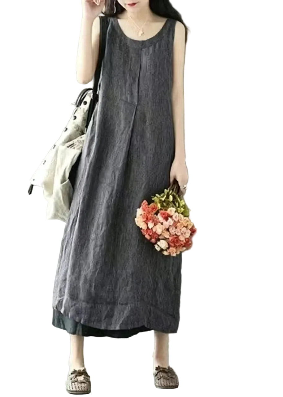 Robe Longue Femme Style Drapé Élégant pour Été 0