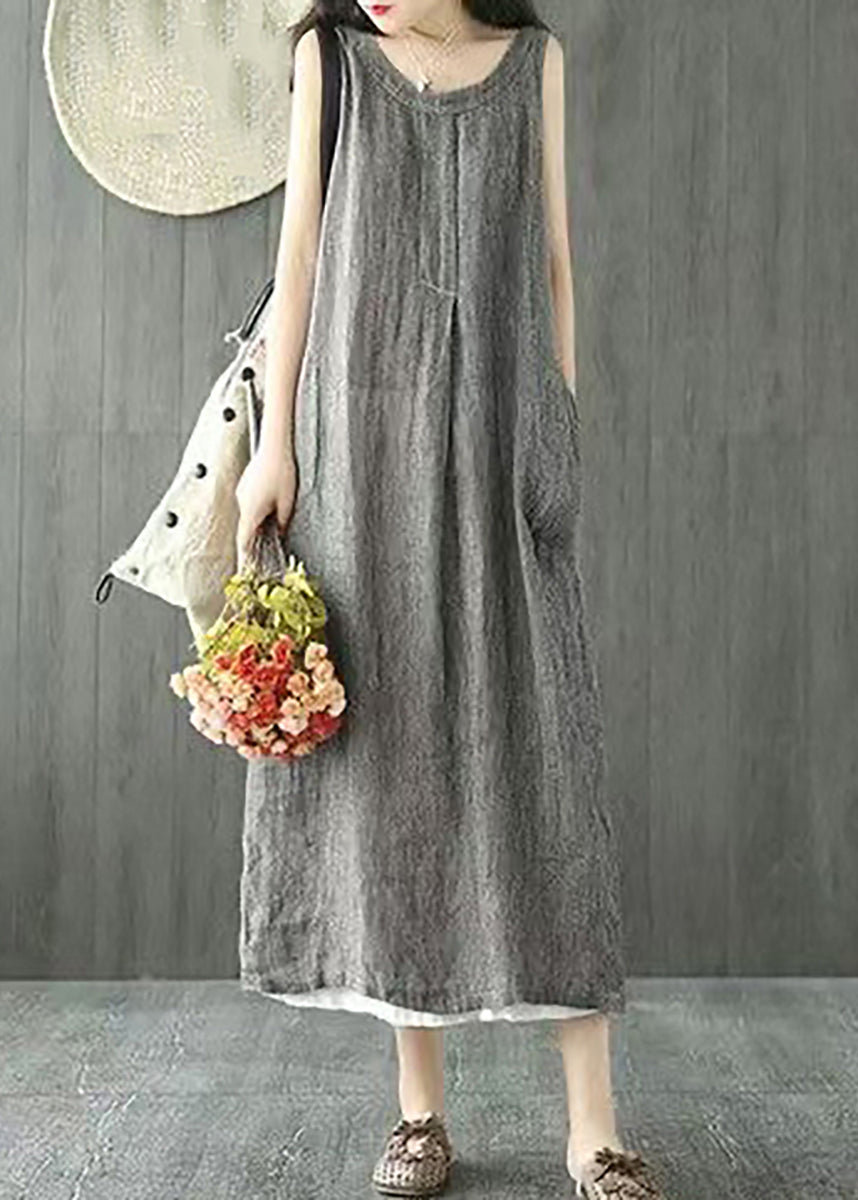 Robe Longue Femme Style Drapé Élégant pour Été 1