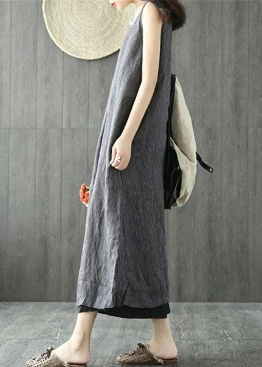 Robe Longue Femme Style Drapé Élégant pour Été 2