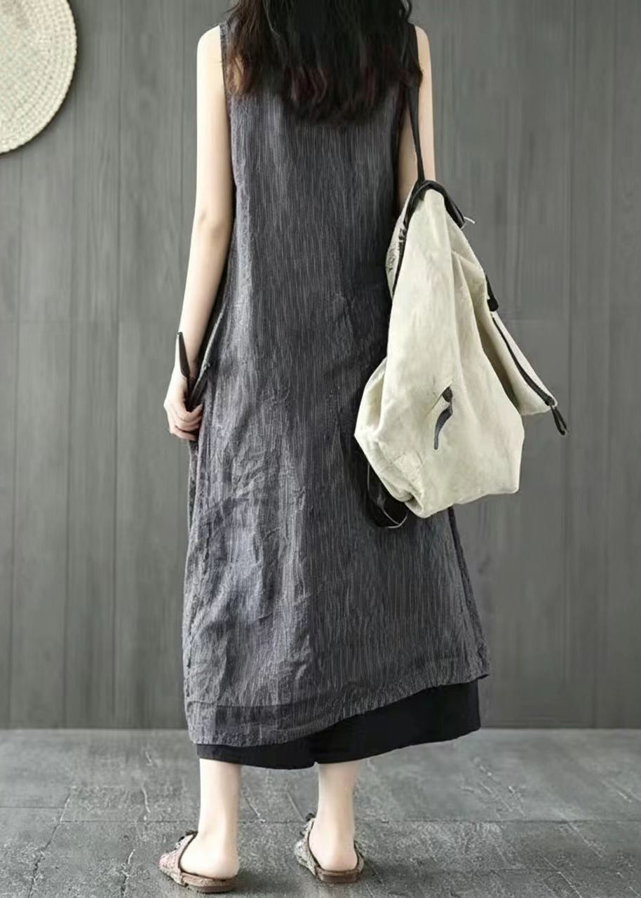 Robe Longue Femme Style Drapé Élégant pour Été 4