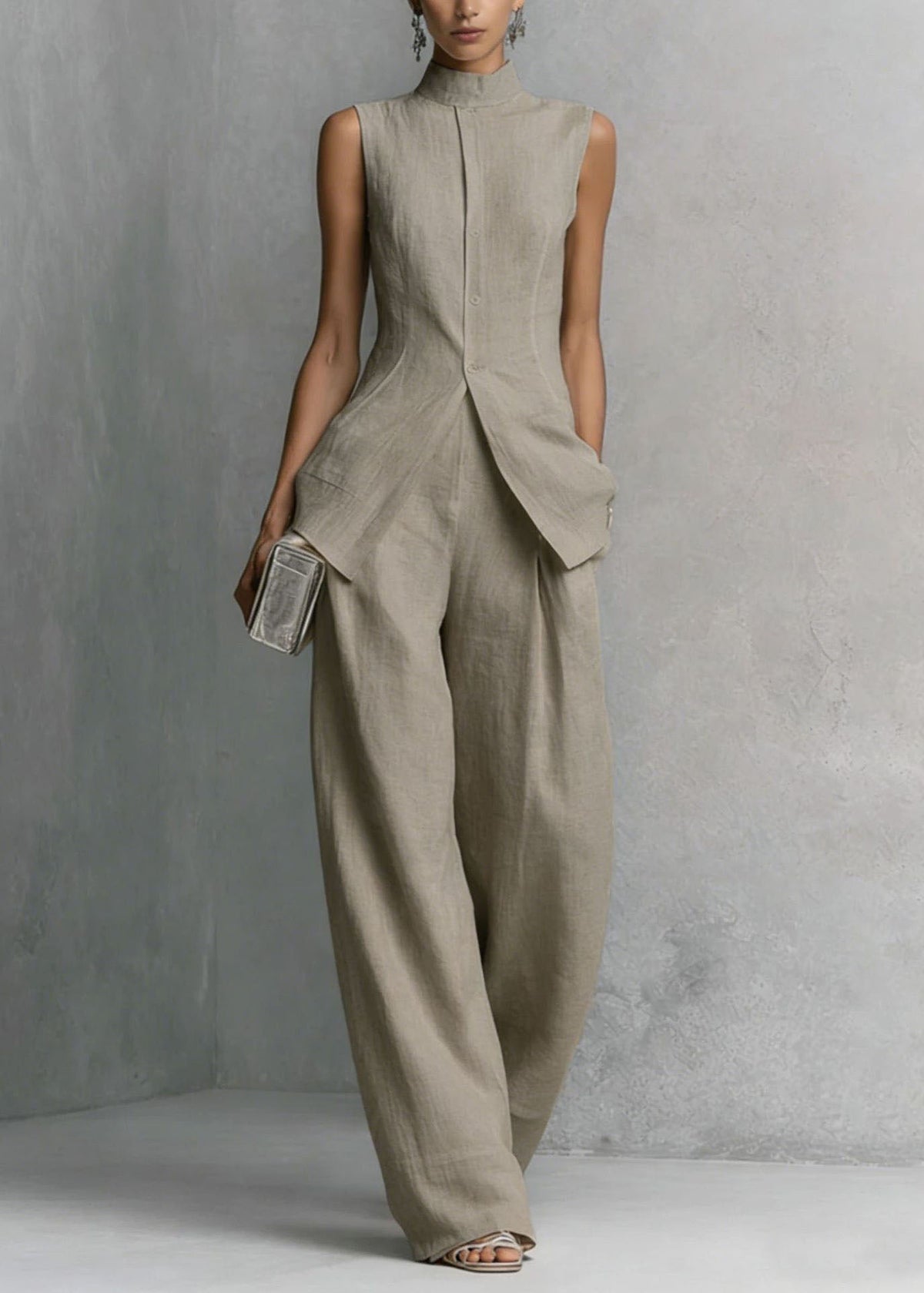 Robe Longue Femme Style Drapé Moderne 1