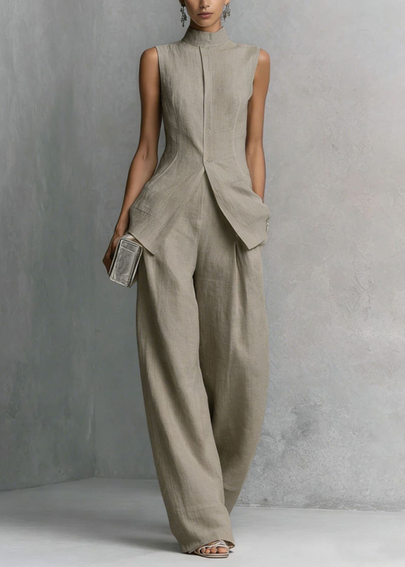 Robe Longue Femme Style Drapé Moderne 1