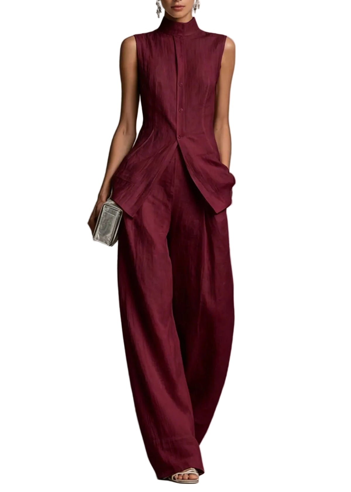 Robe Longue Femme Style Drapé Moderne 4