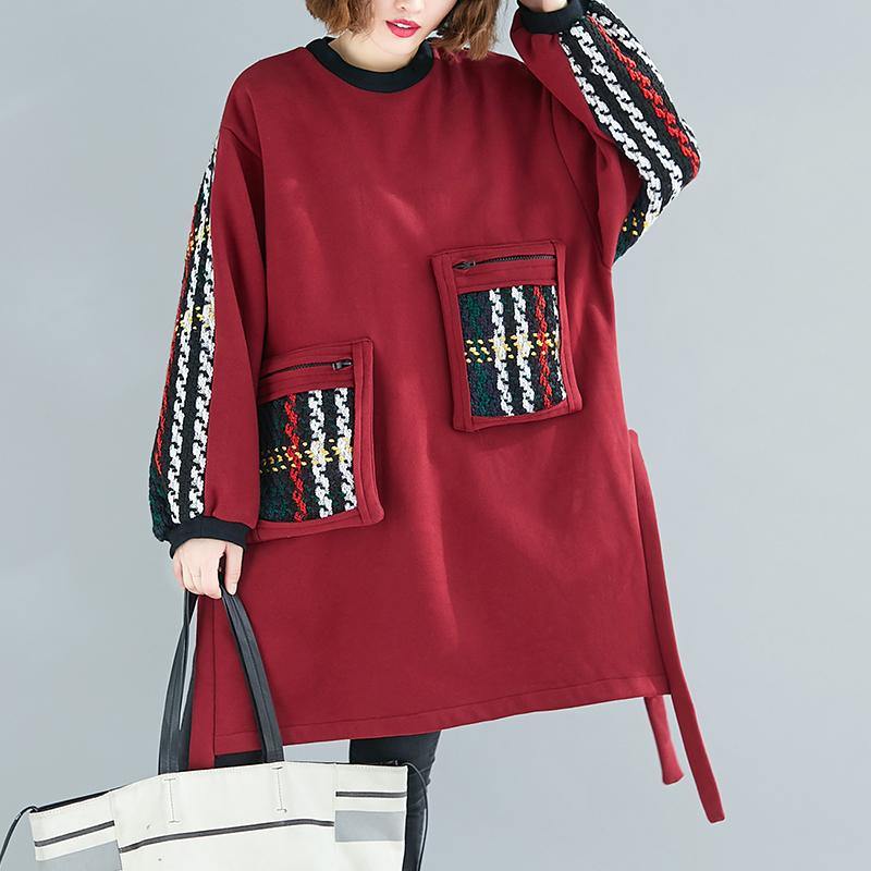 Robe Longue Femme Surdimensionnée Patchwork Moderne 6