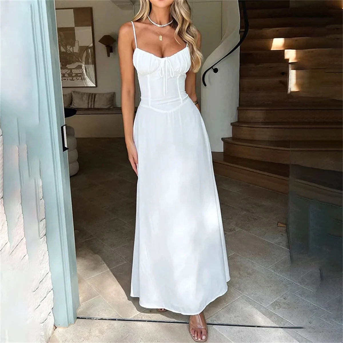 Robe Longue Femme à Bretelles 5