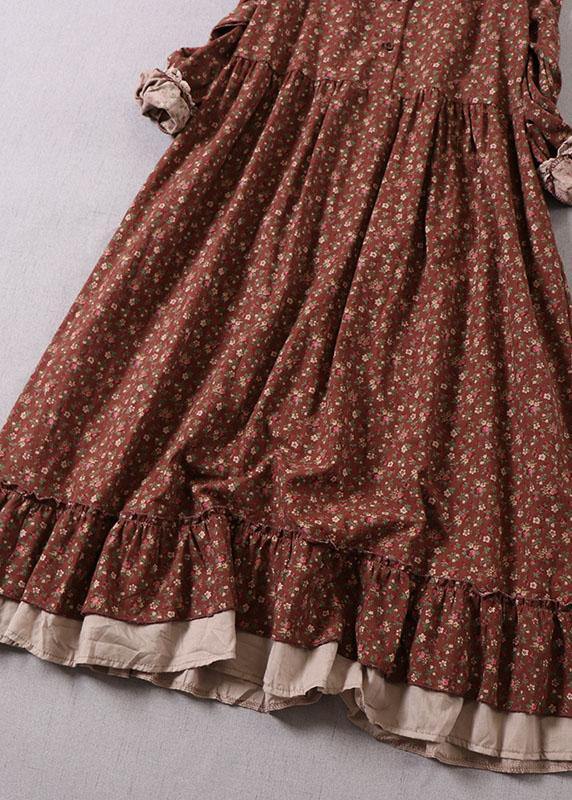 Robe Longue Femme à Manches Longues en Patchwork Chic pour Automne 3