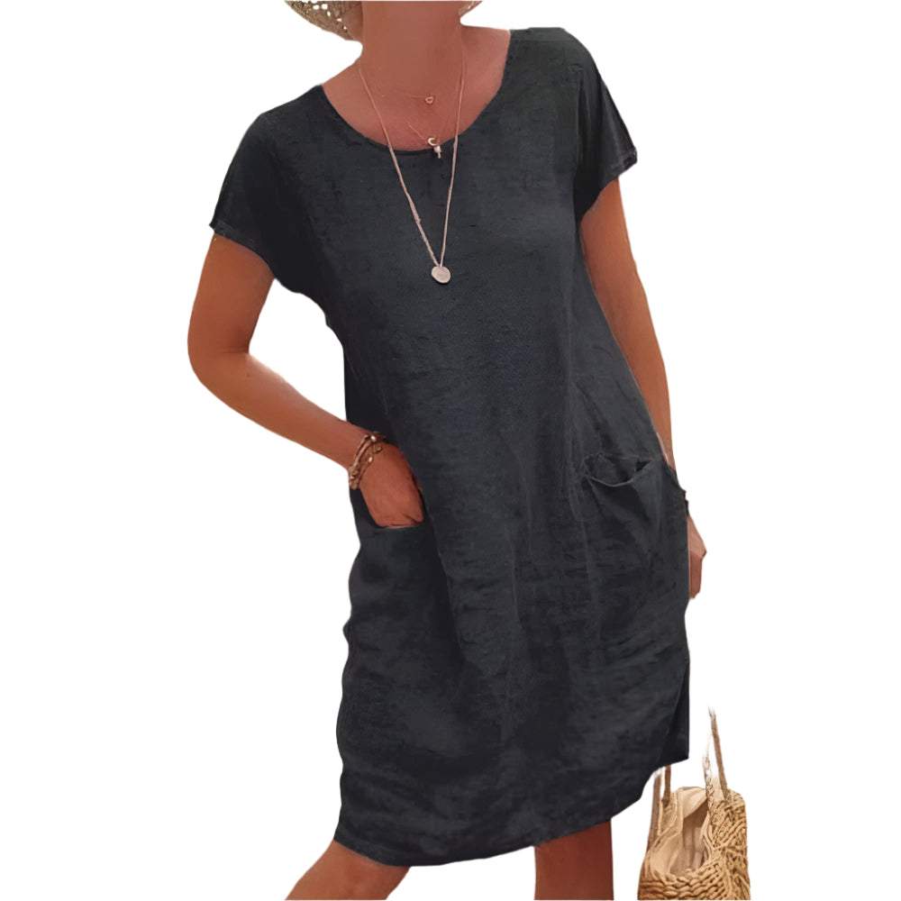 Robe Longue Femme en Lin Léger Polyvalente 0