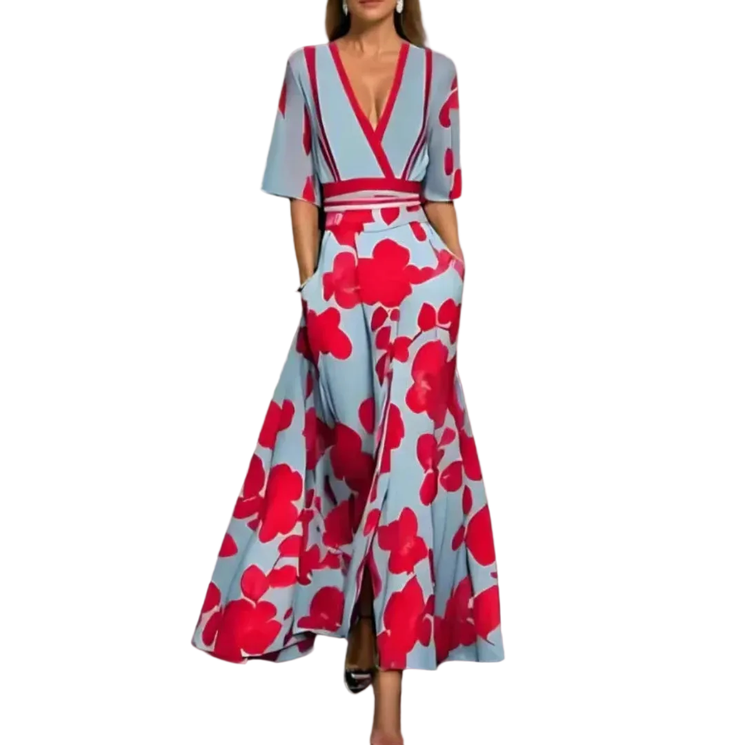 Robe Longue Fleurie pour Femme Chic 0