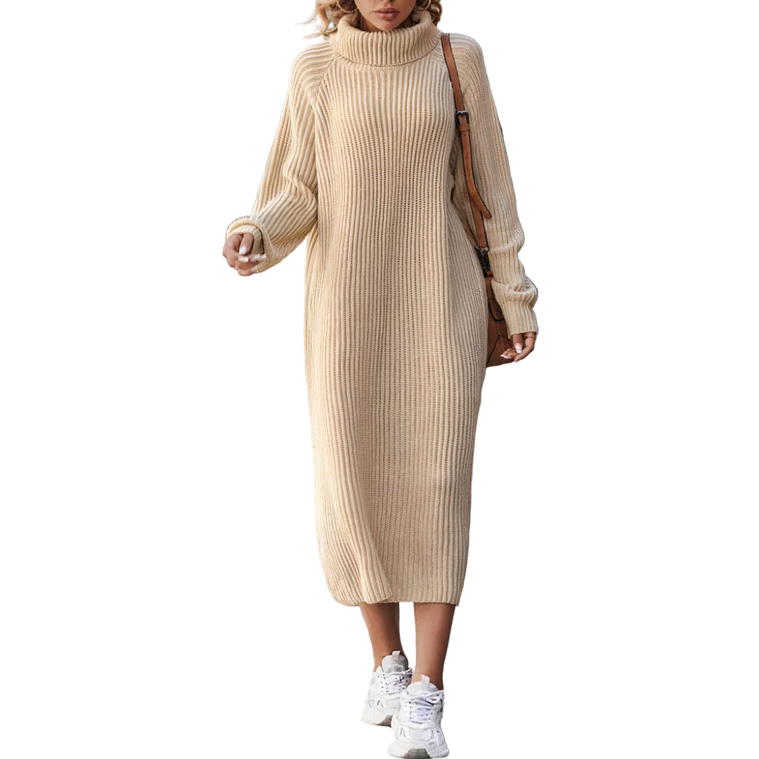Robe Longue Tricotée à Manches Longues pour Femme 0