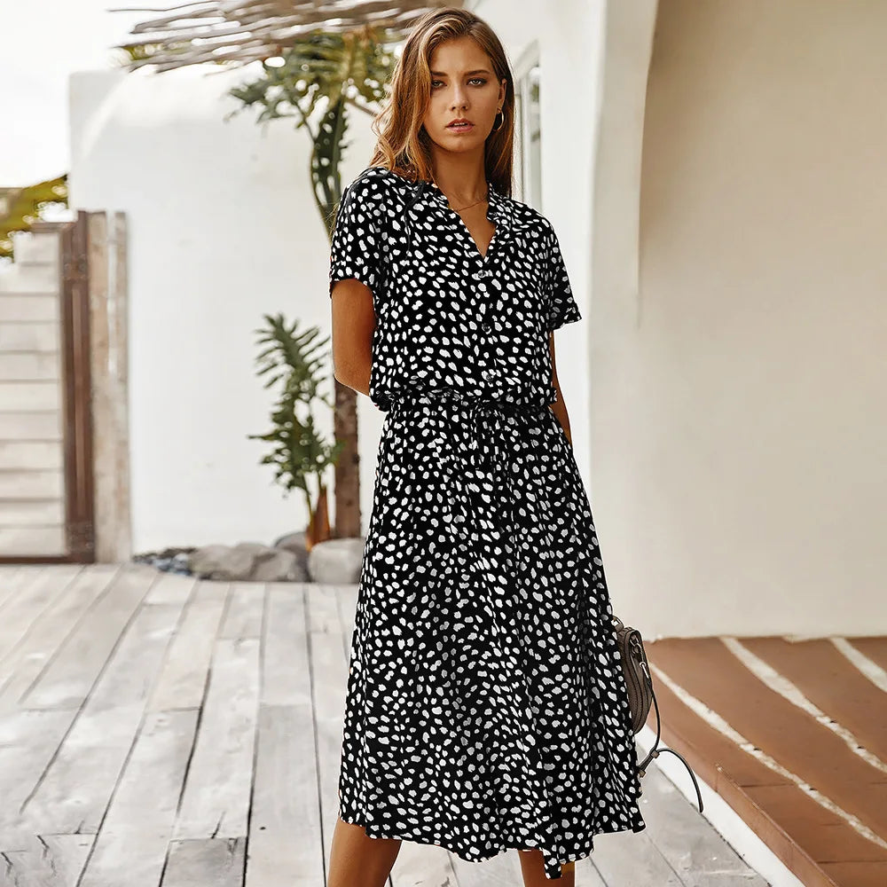 Robe Longue Vintage à Imprimé Floral pour Femmes 7
