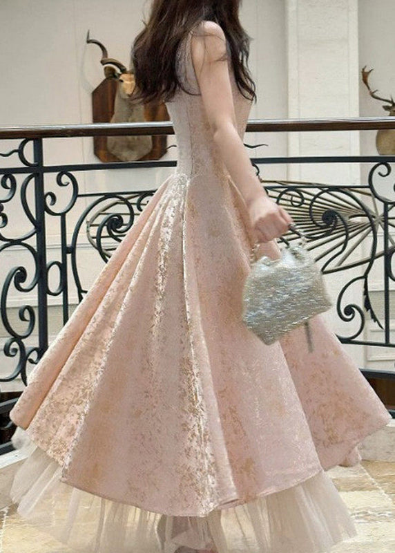 Robe Longue à Col Rond avec Nœud pour Femme 4