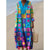 Robe Longue à Manches Longues pour Femme en V-Cou à Blocs de Couleurs 5