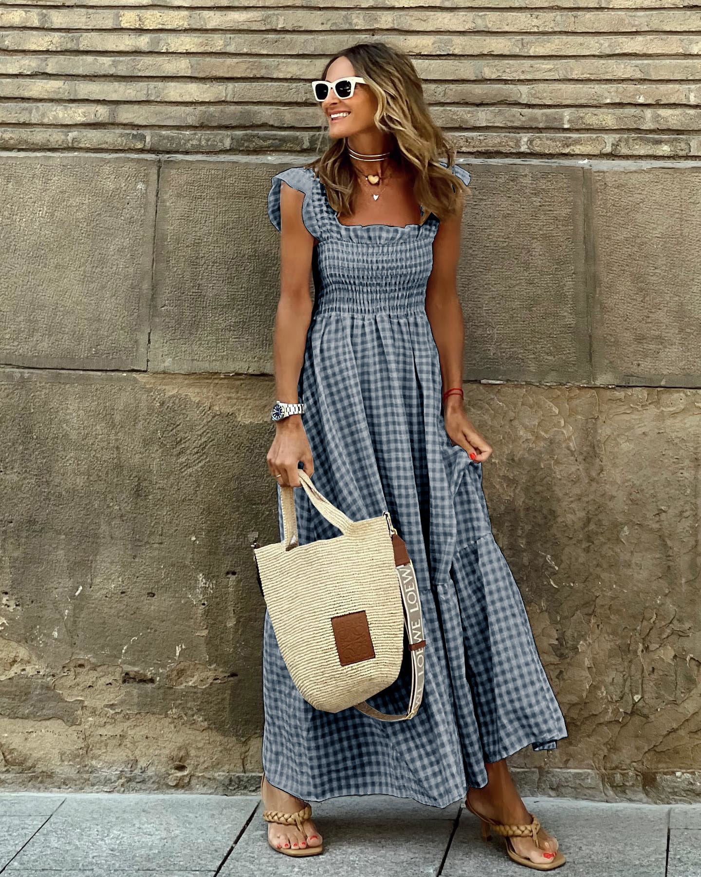 Robe Longue à Manches Volantes pour Femmes 4