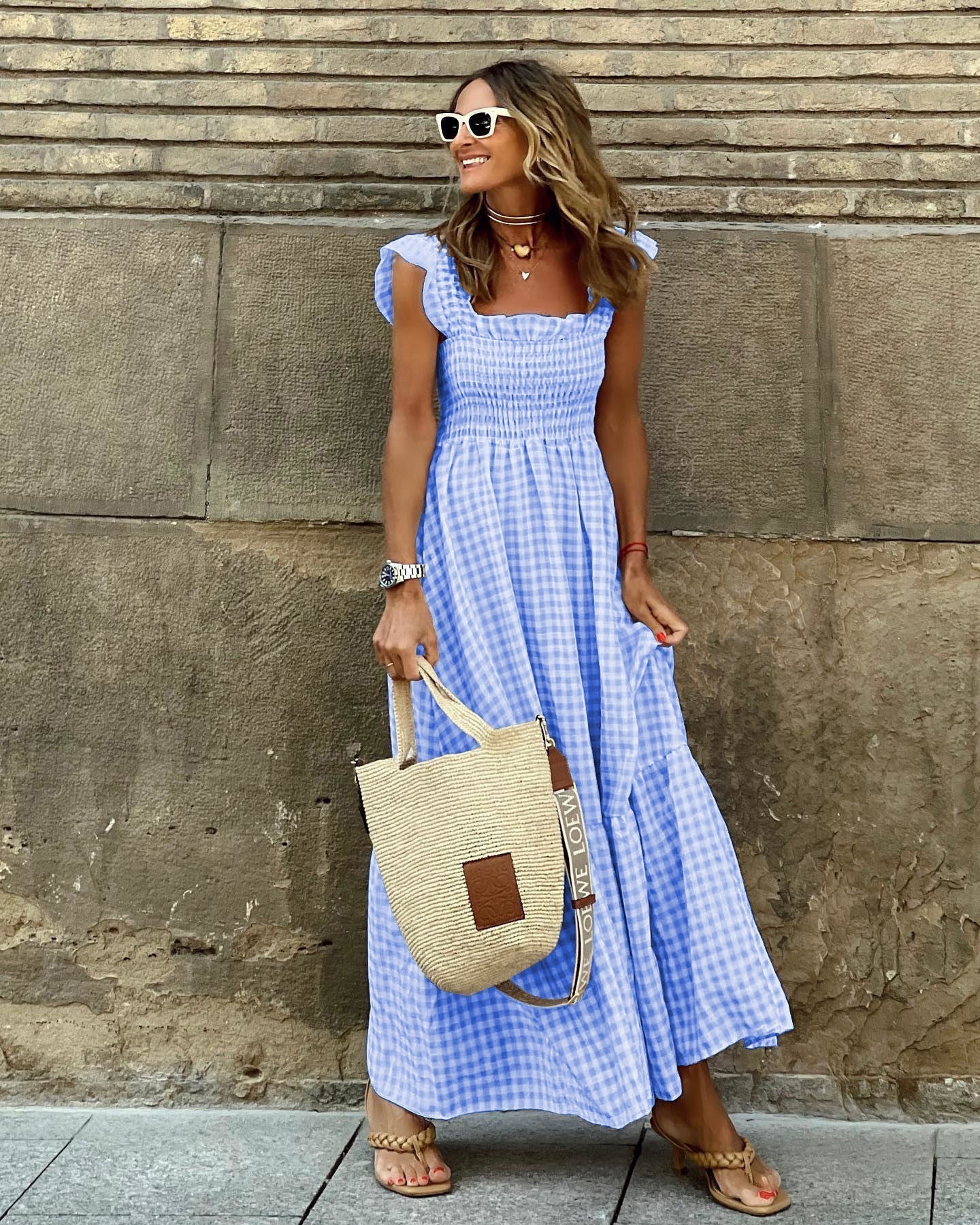 Robe Longue à Manches Volantes pour Femmes 6