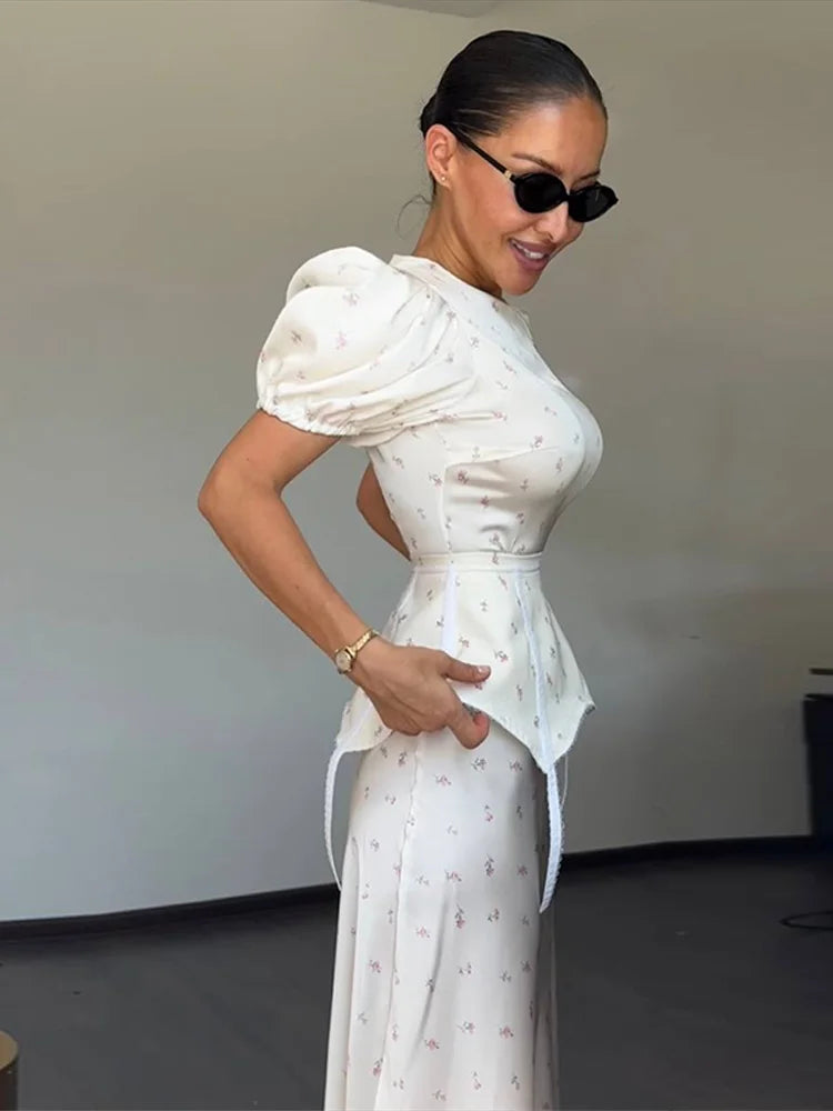 Robe Longue à Volants pour Femmes 2