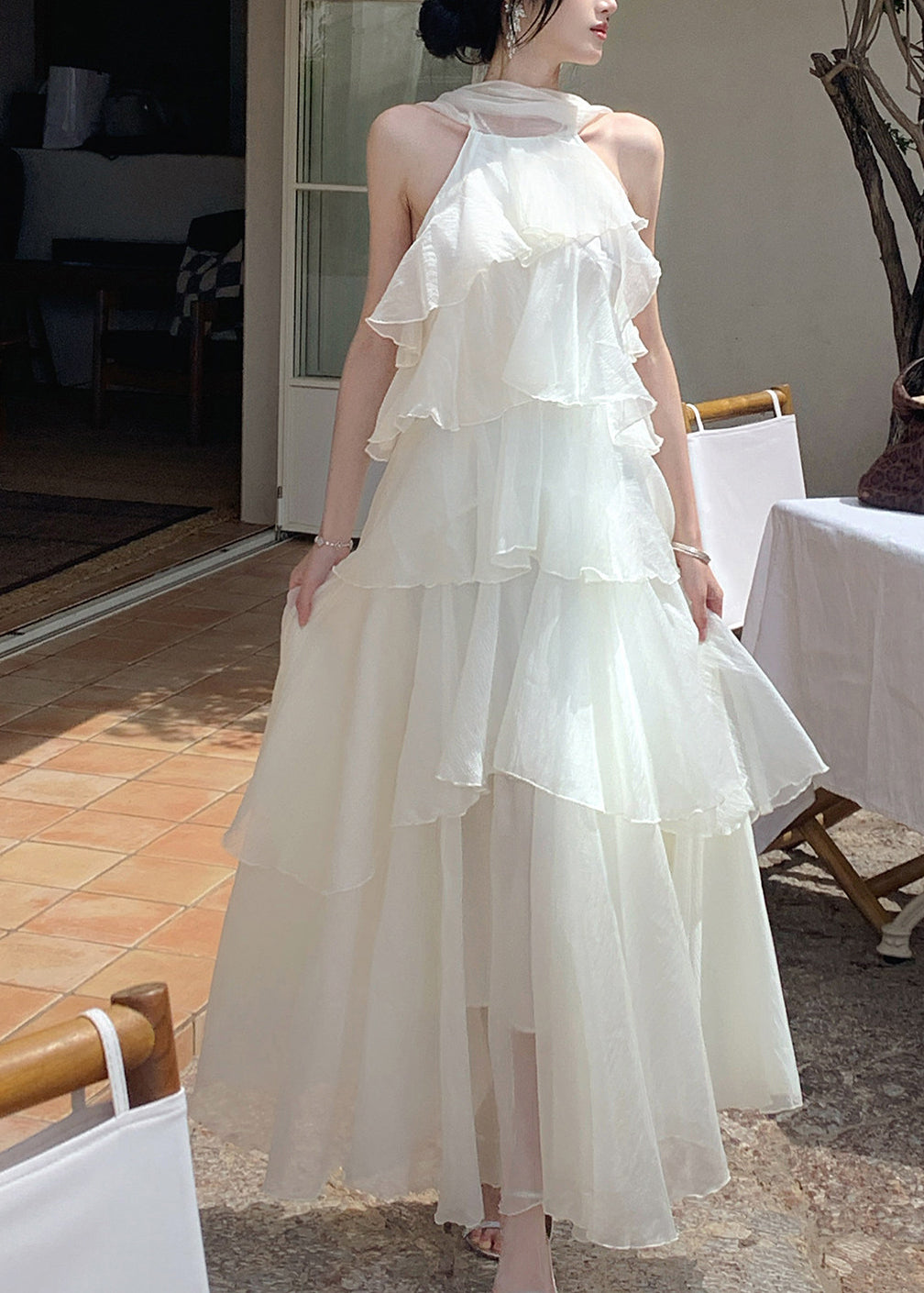 Robe Longue à Volants pour Femmes 2