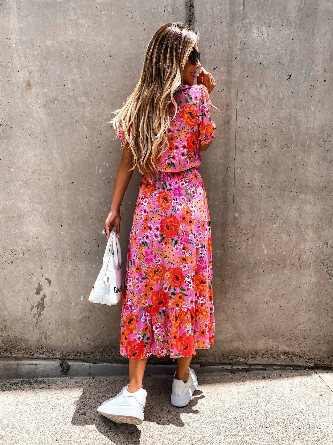 Robe Longue d'Été à Imprimé Floral pour Femmes 5