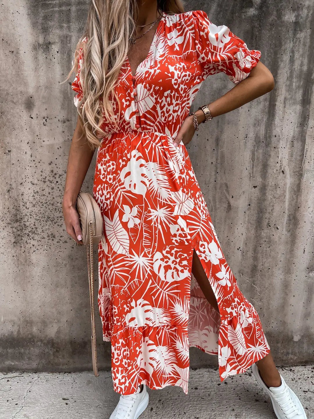 Robe Longue d'Été à Imprimé Floral pour Femmes 6