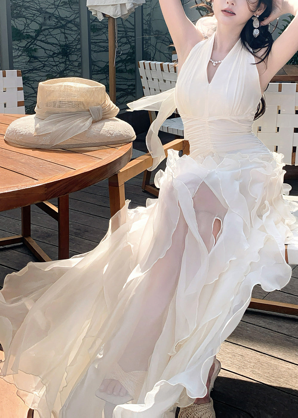 Robe Longue d'Été à Volants pour Femme 3