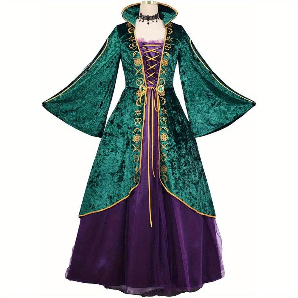 Robe Longue d'Halloween pour Femme Style Sorcière 0
