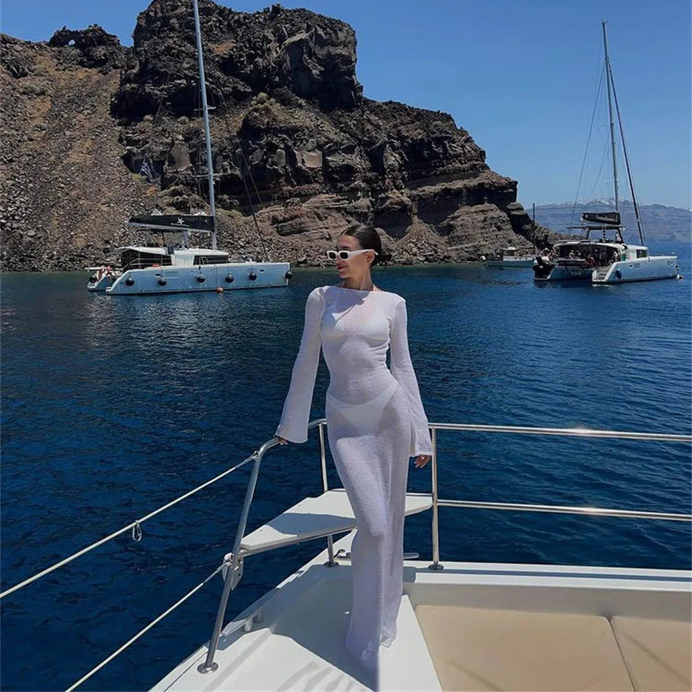 Robe Longue de Plage à Manches Longues pour Femmes 2