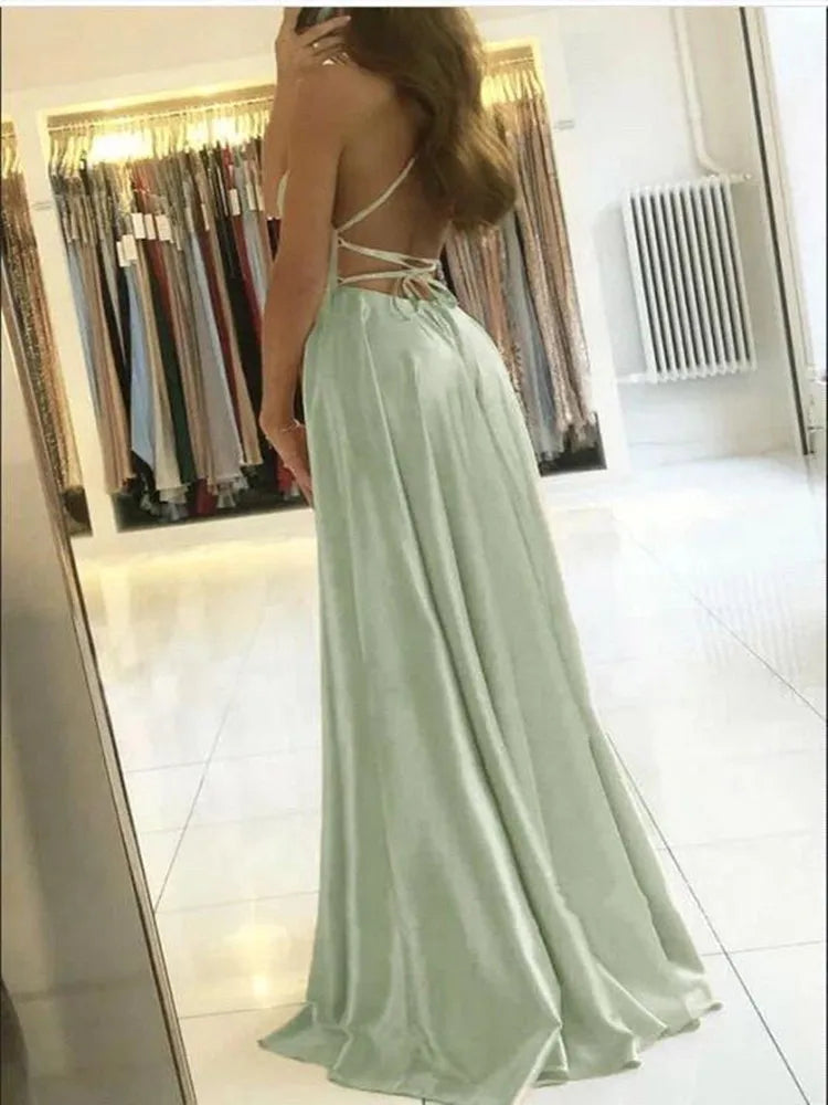 Robe Longue de Plage pour Femmes avec Fente Latérale 2
