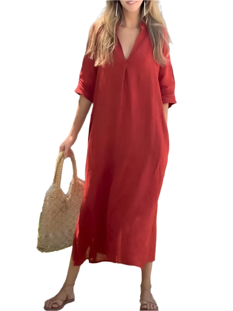 Robe Maxi Femme Élégante en Tissu Confortable 0