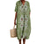 Robe Maxi Femme Imprimé Numérique V Col Manches Courtes 3