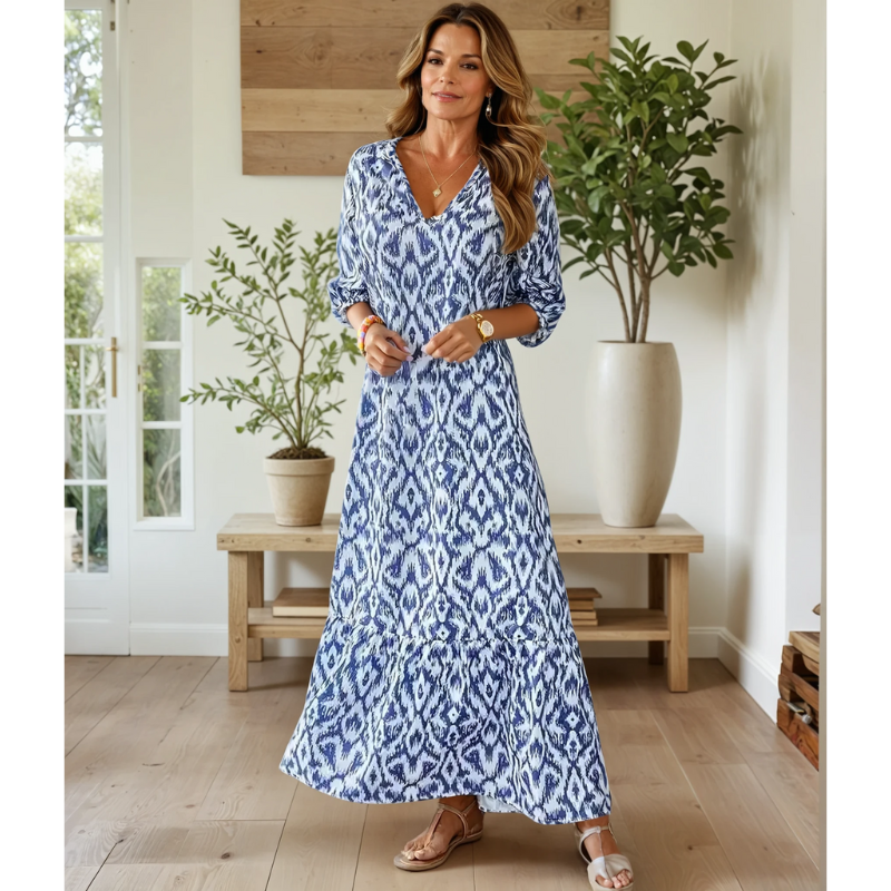 Robe Maxi Femme Style Moderne en Tissu Léger 1