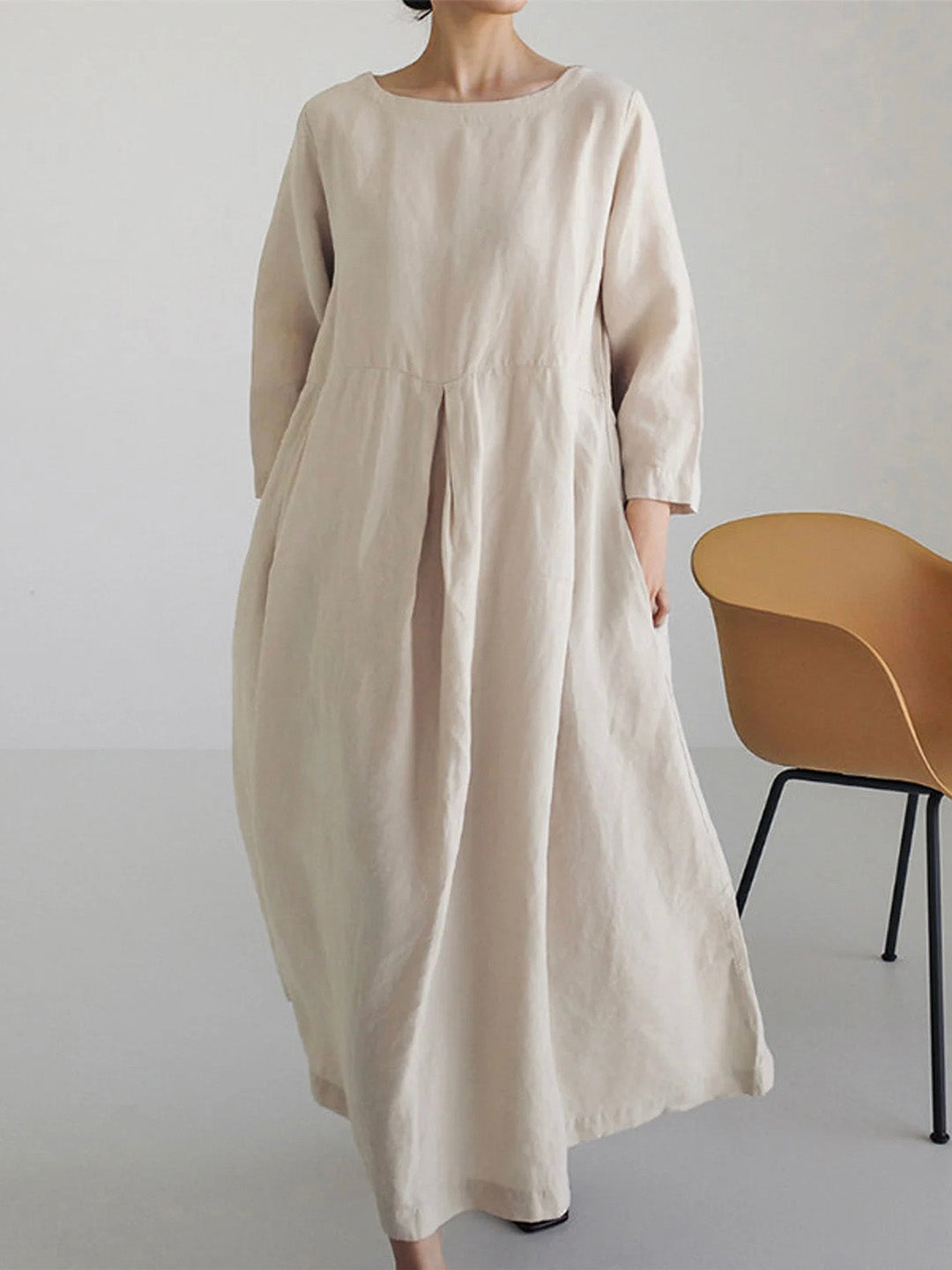 Robe Maxi Femme à Poches Latérales 2
