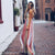 Robe Maxi Femme à Rayures Multicolores avec Décolleté en V 3