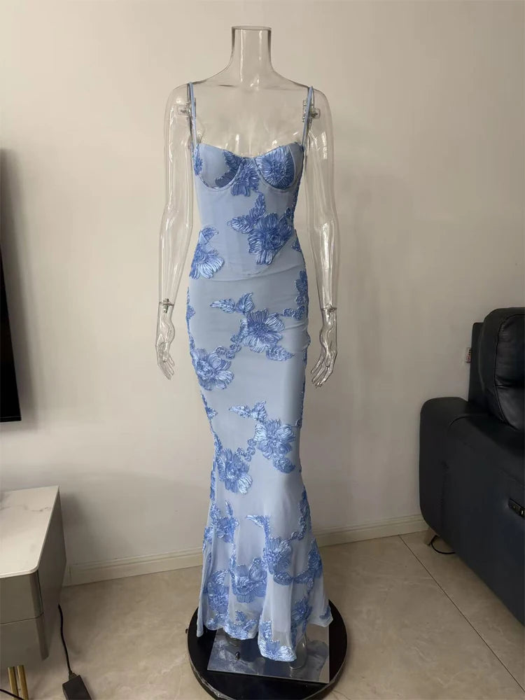 Robe Maxi Fleurie Sans Manches Pour Femmes 11