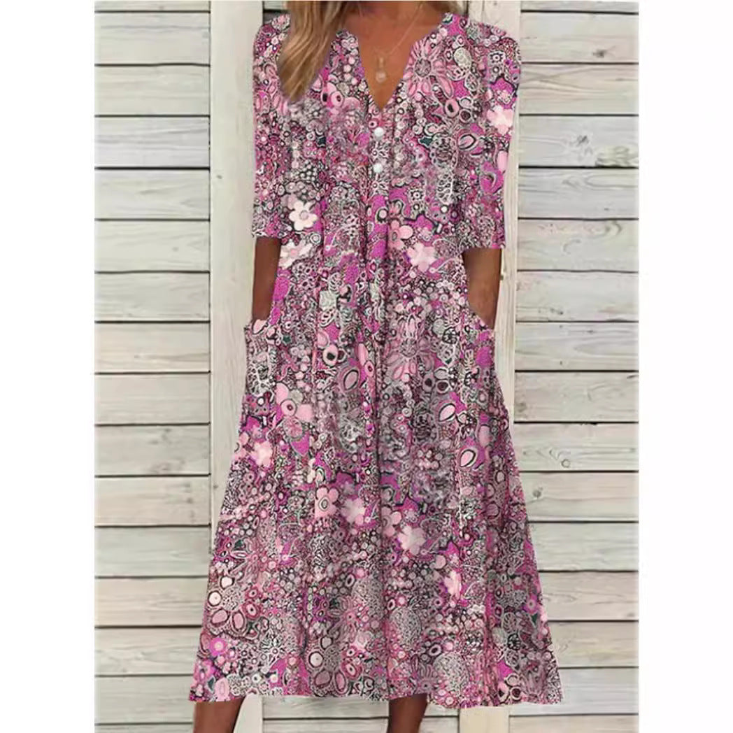 Robe Maxi Fleurie pour Femmes en Tissu Léger 3