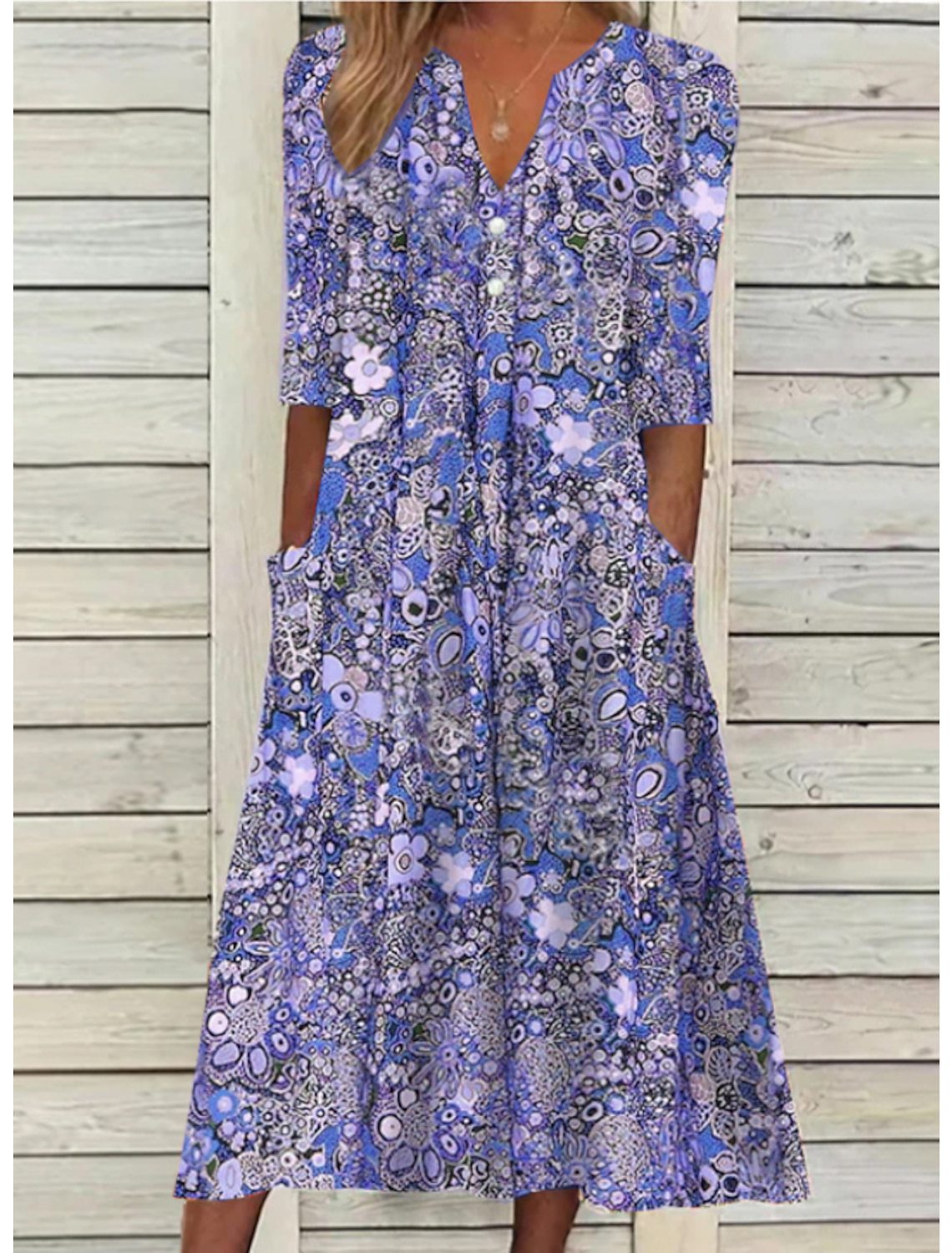 Robe Maxi Fleurie pour Femmes en Tissu Léger 4