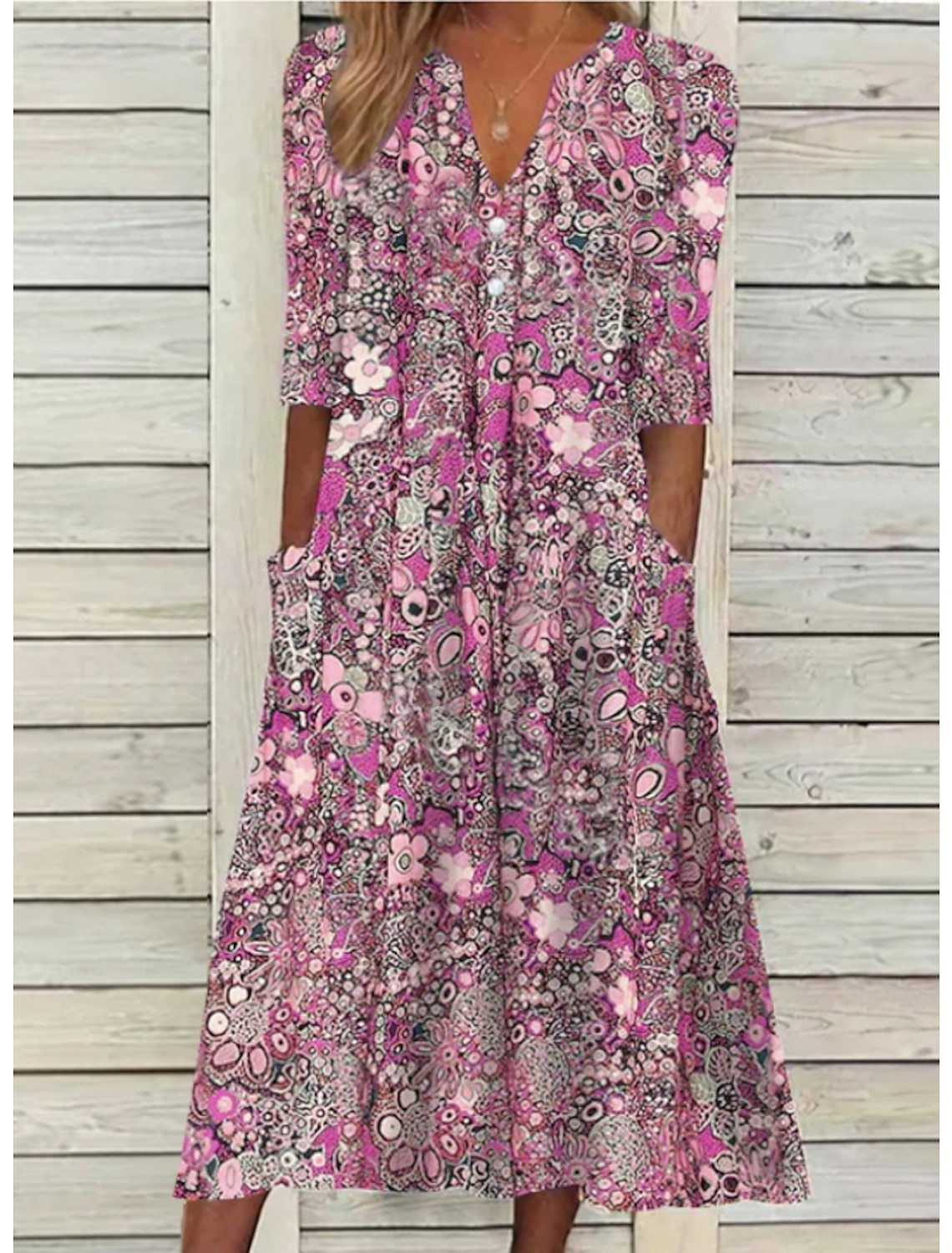 Robe Maxi Fleurie pour Femmes en Tissu Léger 5