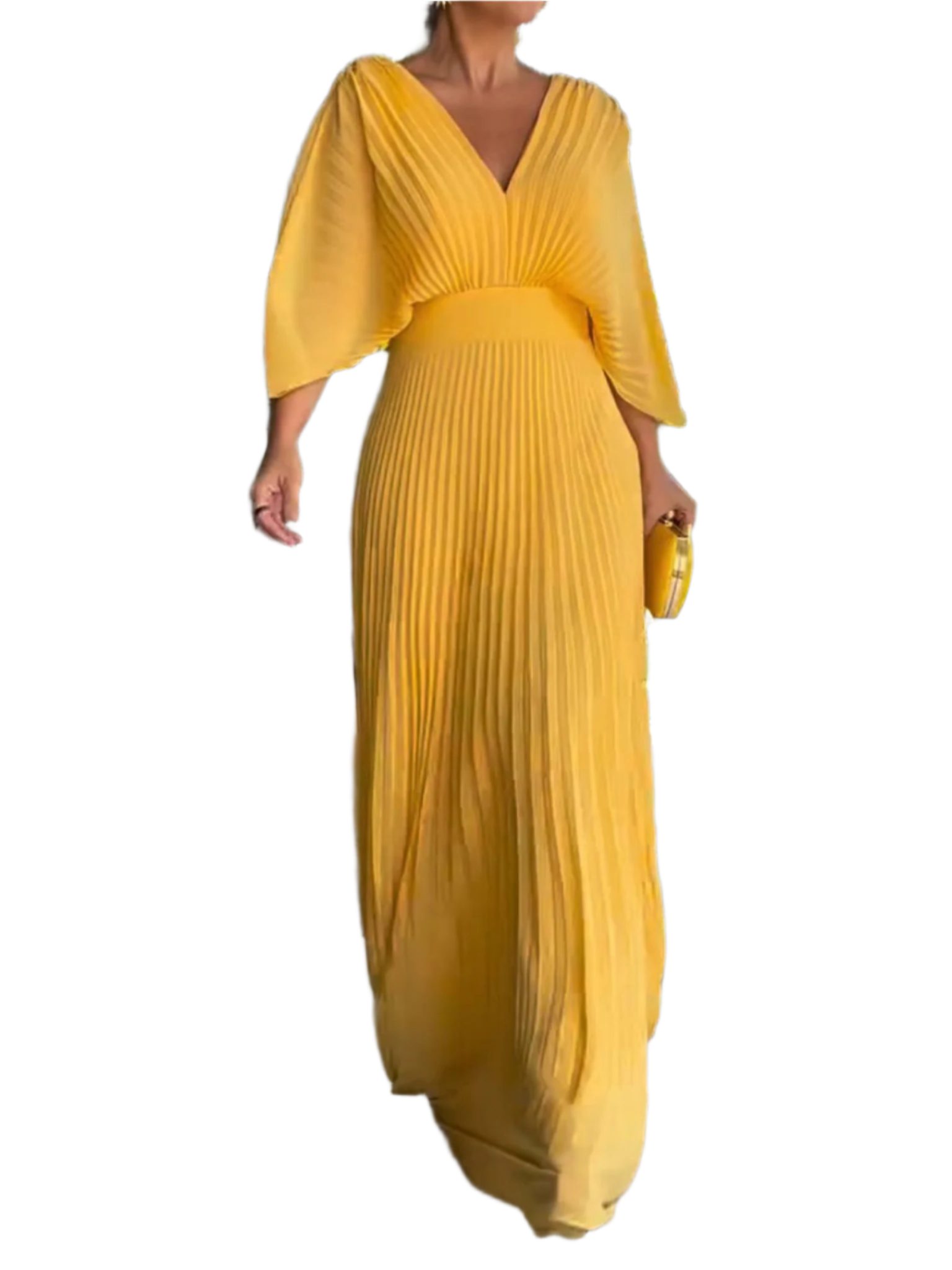 Robe Maxi Plissée Femme Chic 0