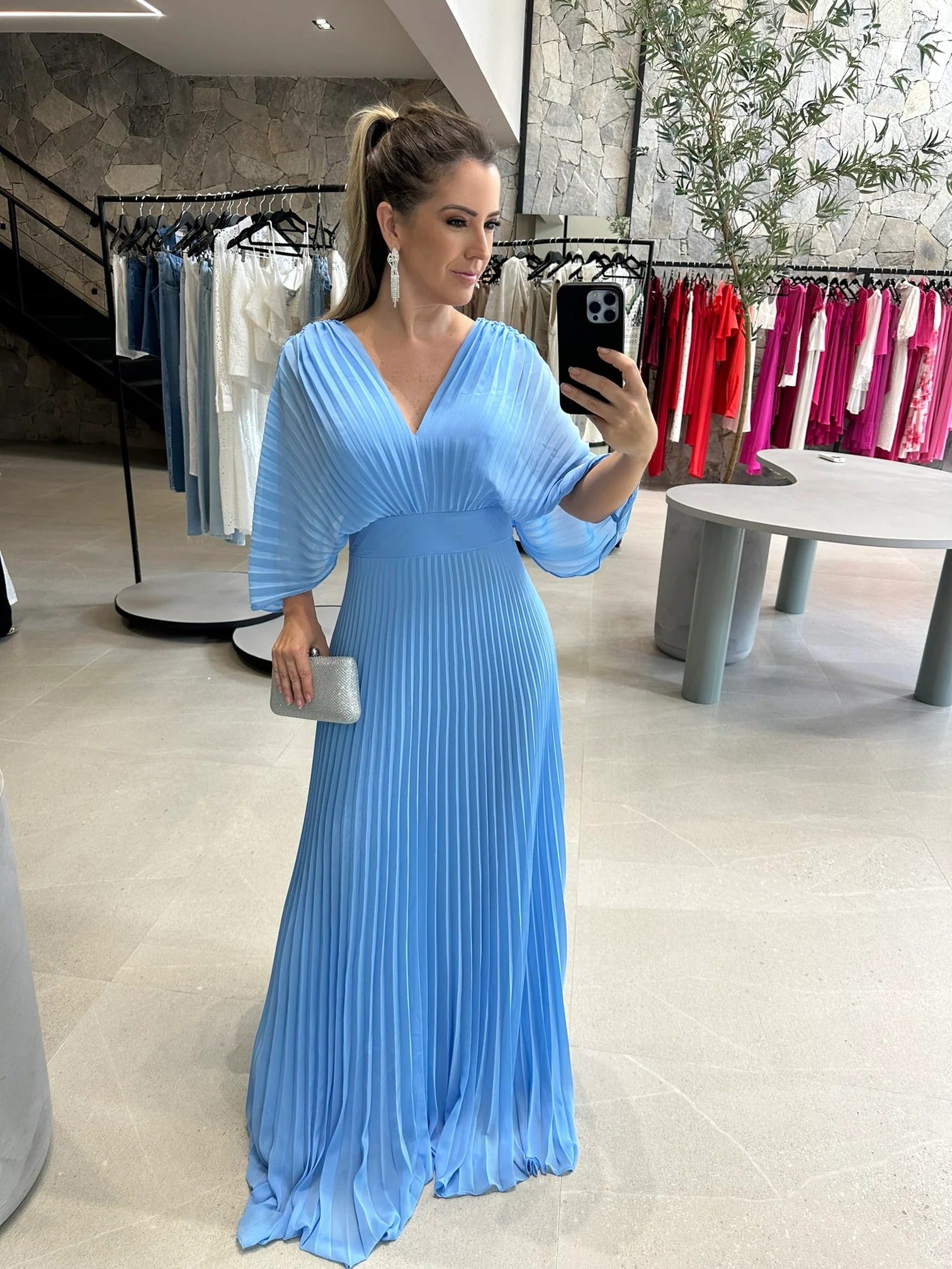 Robe Maxi Plissée Femme Chic 5