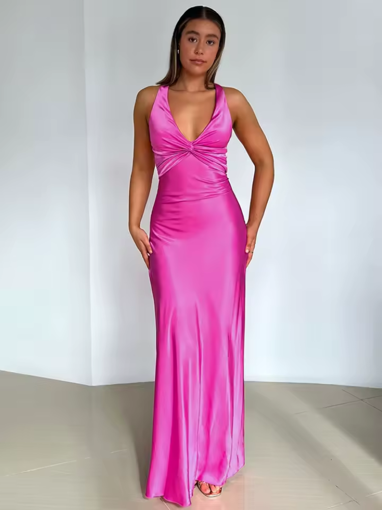 Robe Maxi Sans Manches Femme Élégante 5