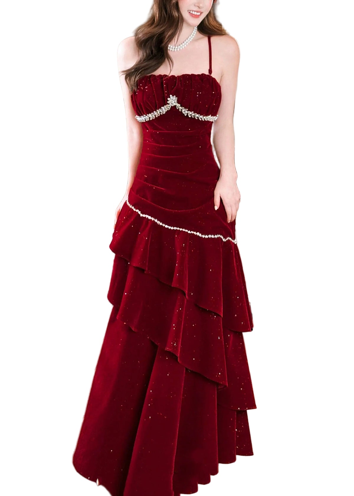 Robe Maxi à Bretelles Spaghetti pour Femme 1