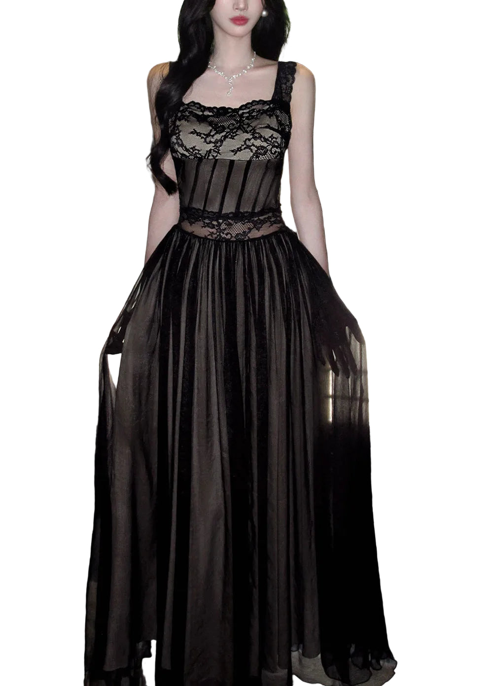 Robe Maxi d'Été à Bretelles Spaghetti 0