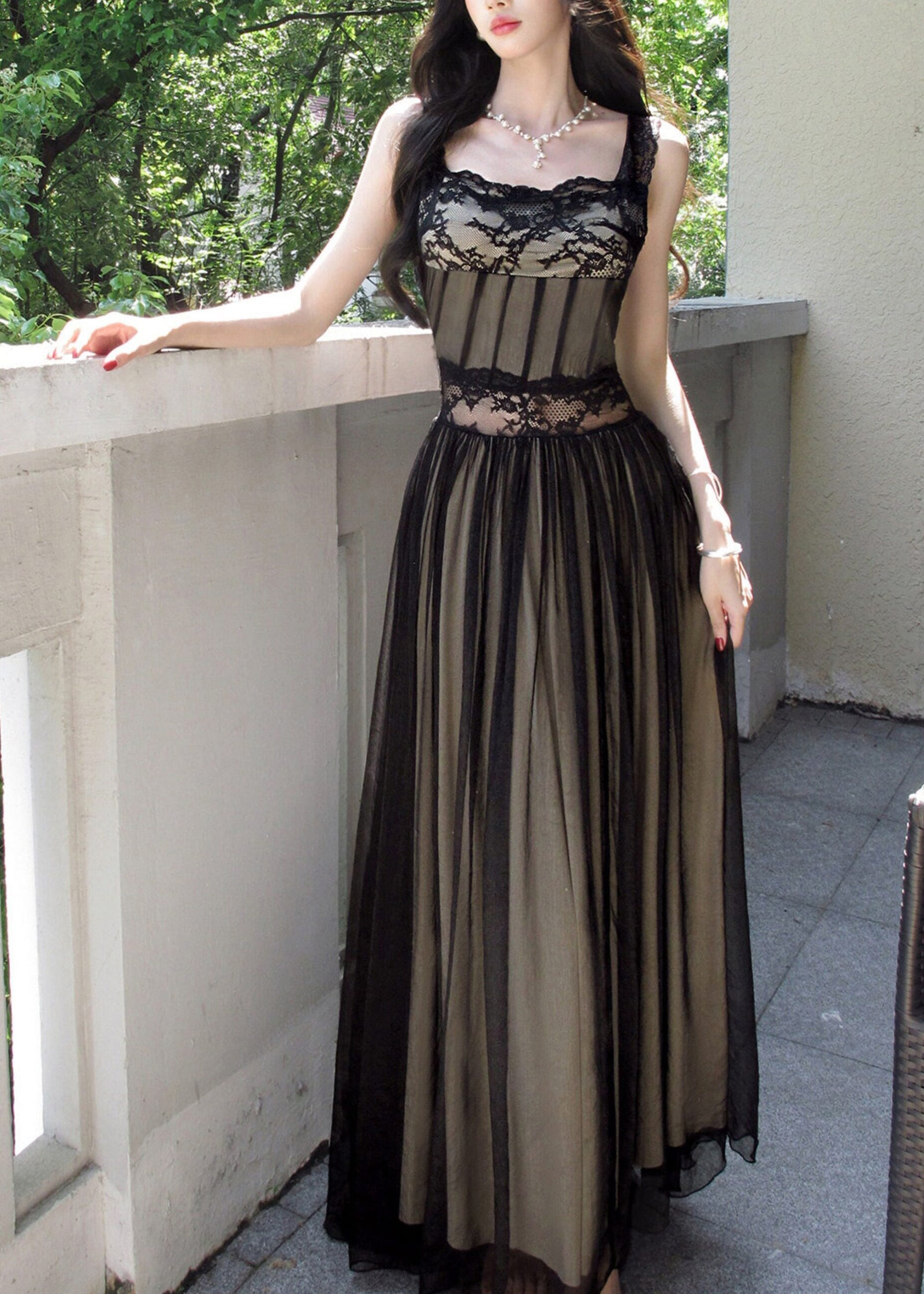 Robe Maxi d'Été à Bretelles Spaghetti 1