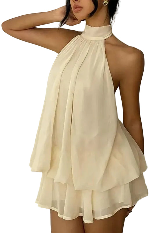 Robe Mi-Longue Femme Dos Nu Sans Manches 0
