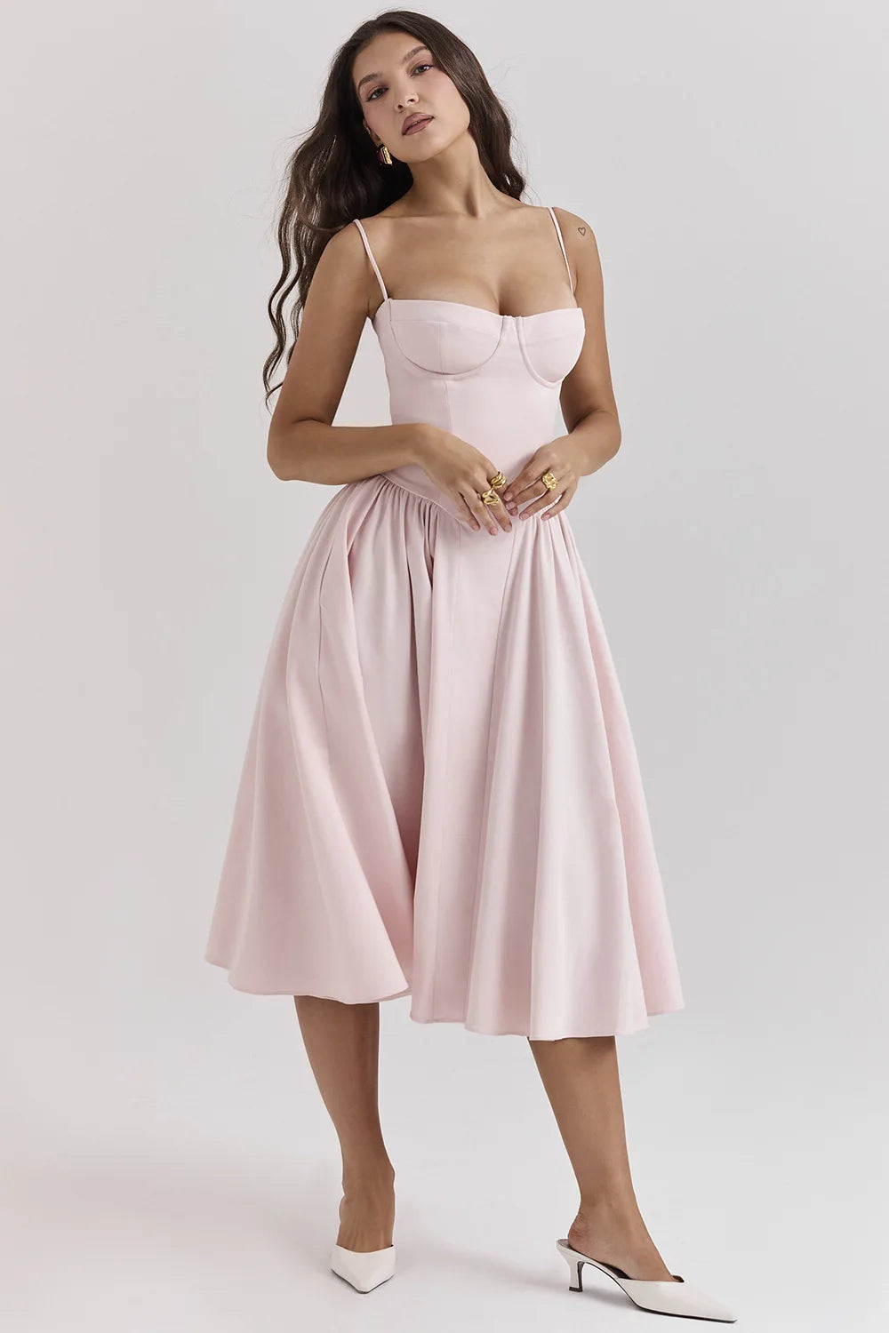 Robe Mi-Longue Sans Manches Pour Femmes 12