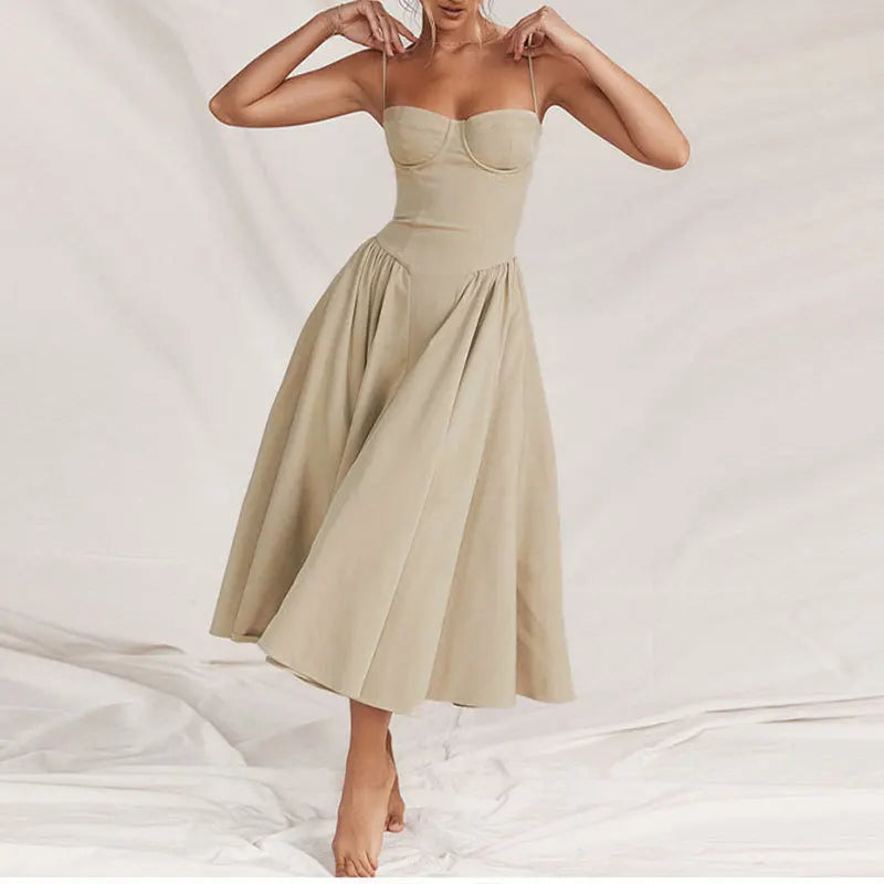 Robe Mi-Longue Sans Manches Pour Femmes 2