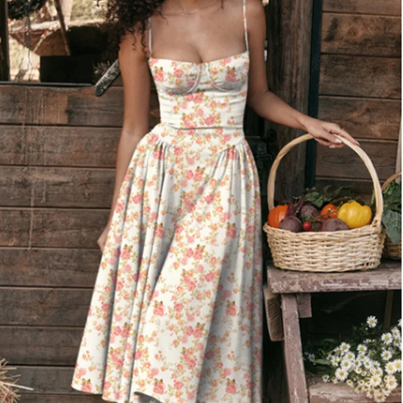 Robe Mi-Longue Sans Manches Pour Femmes 6