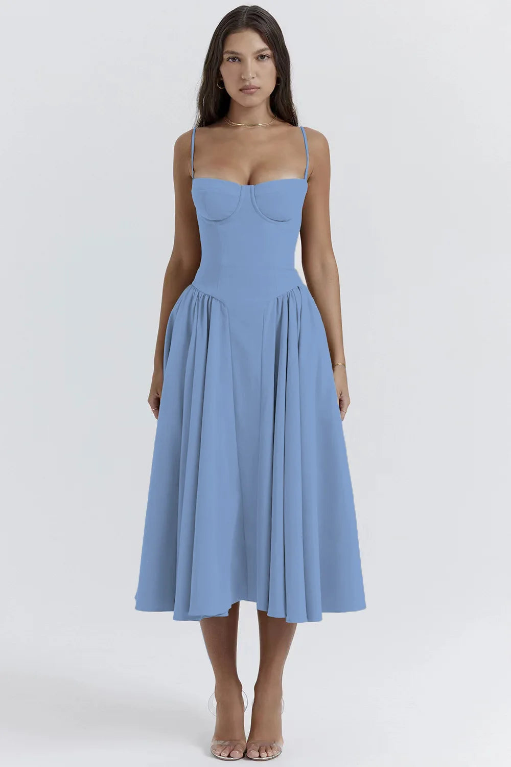 Robe Mi-Longue Sans Manches Pour Femmes 7