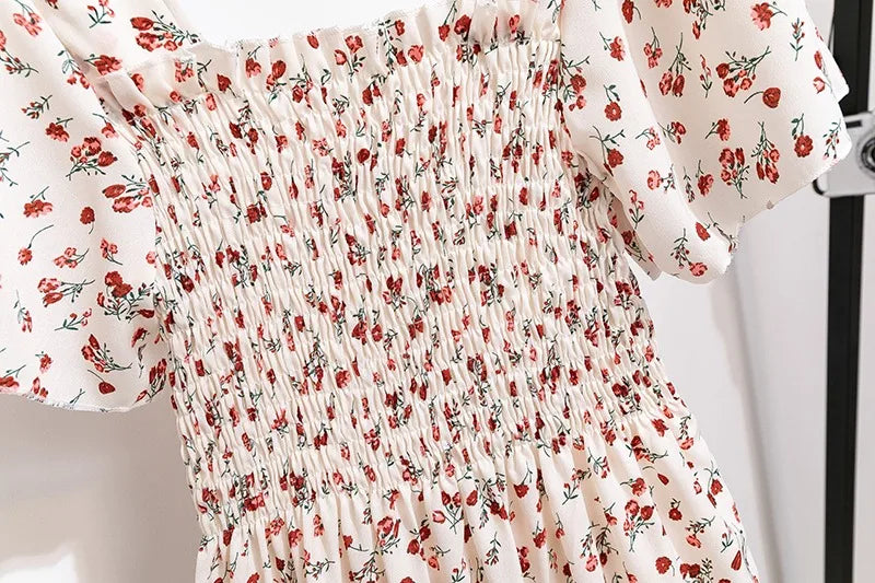 Robe Mi-Longue à Imprimé Floral pour Femmes 5