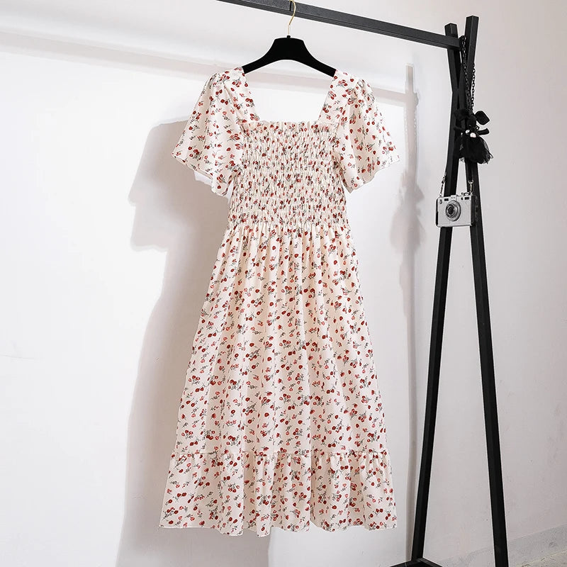 Robe Mi-Longue à Imprimé Floral pour Femmes 6